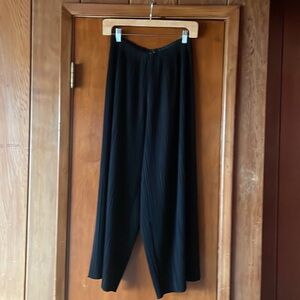 Issey Miyake Pleats Please Straight Wide Leg Pants Black Size Small